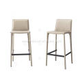 Saddle leather minimalist bar stool